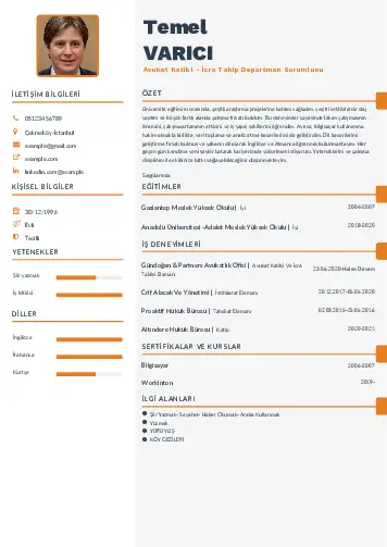 Hukuk Sekreteri Cv Örnekleri cv indir